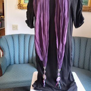 Scarf EUC Unique Purple 18"x72"-Item #367